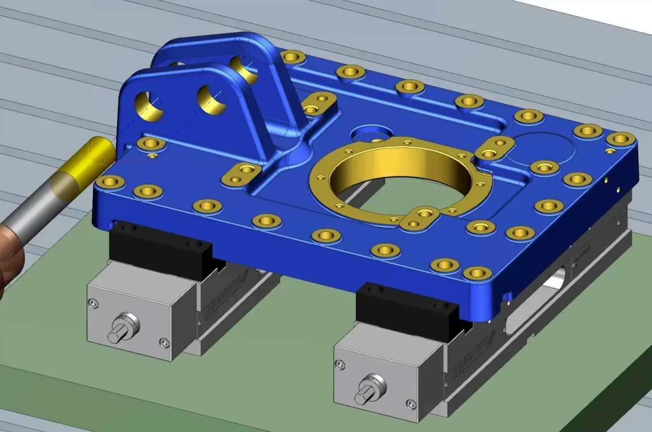 Prismatic fixture plate programmed in NX X Manufacturing Standard