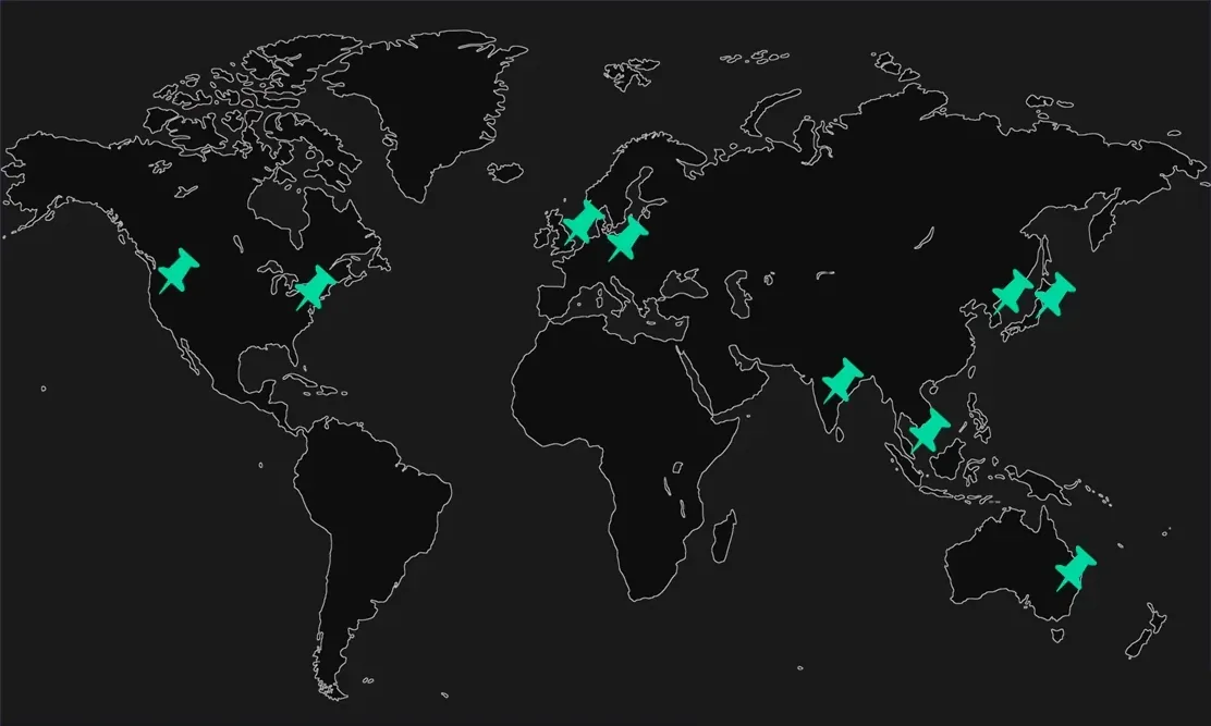 World map of Teamcenter X data centres