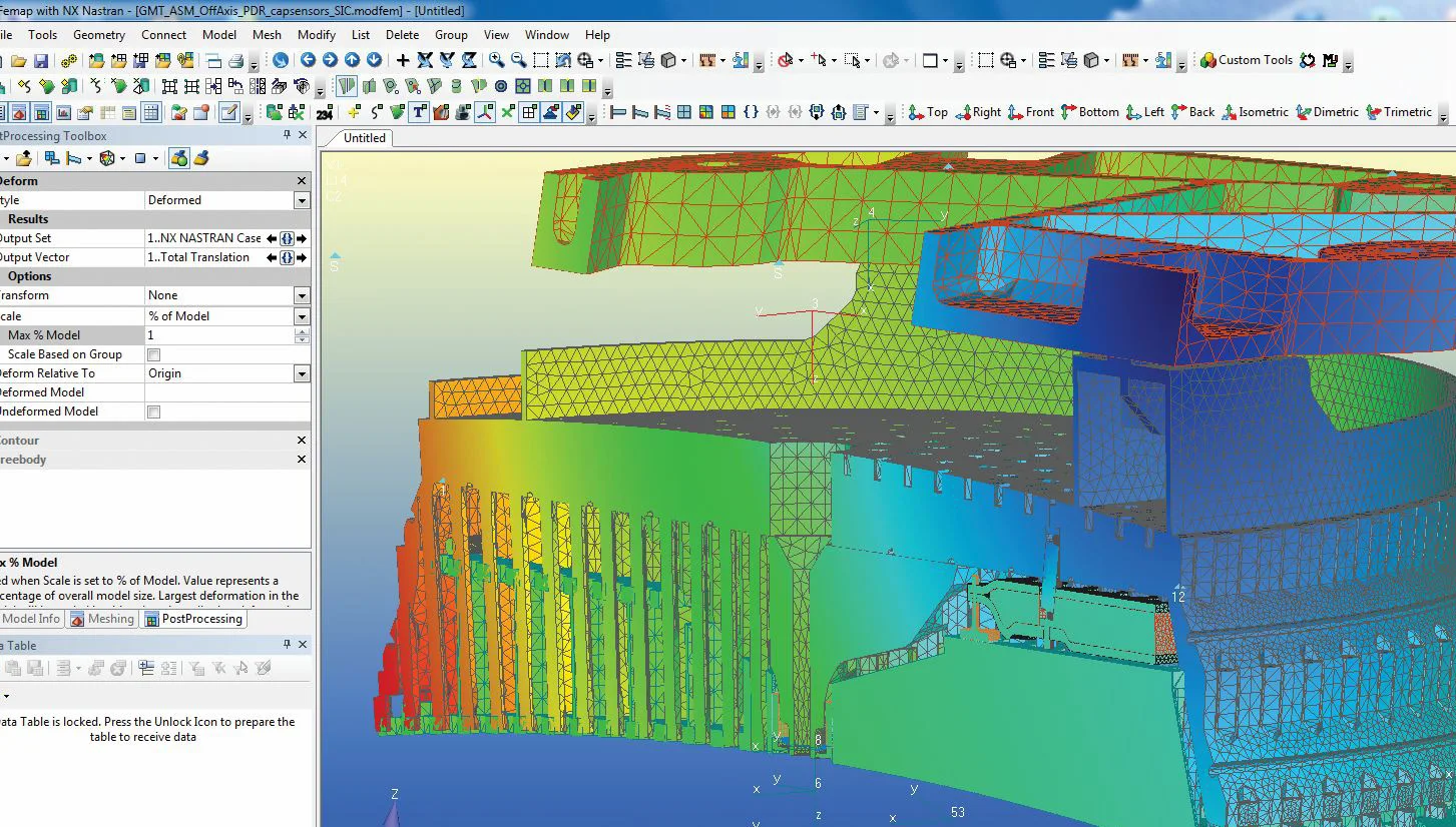 Femap model with mesh and results