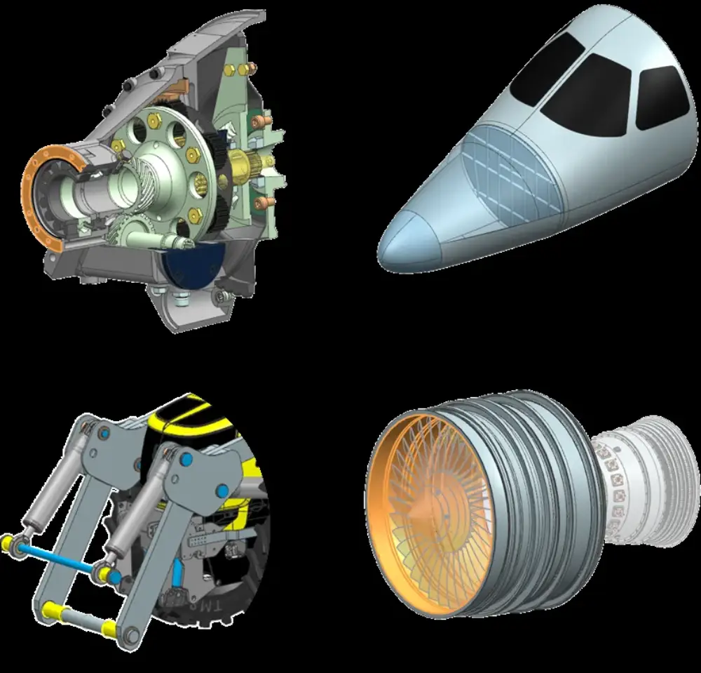 Parts designed in Designcenter NX